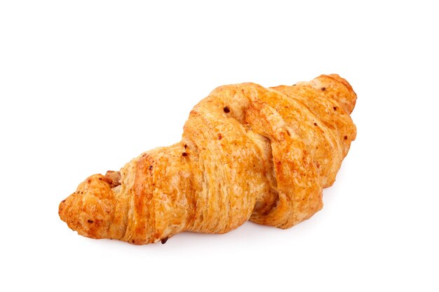 Croissant on white background