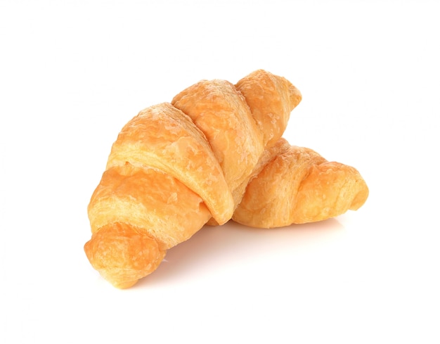 Croissant on white background