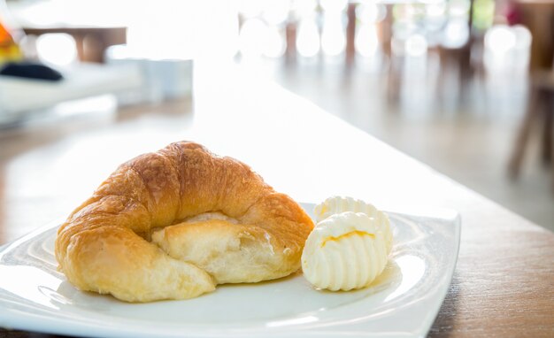 Croissant with butter