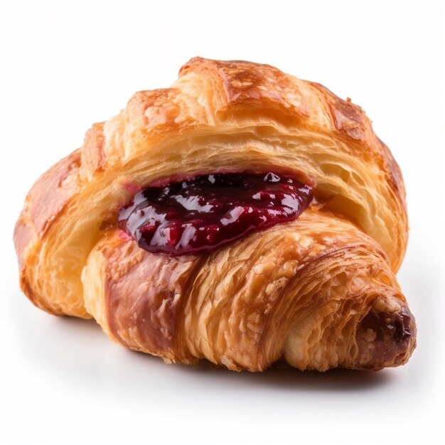 Croissant with jam