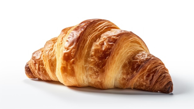 a croissant with a white background and a white background.