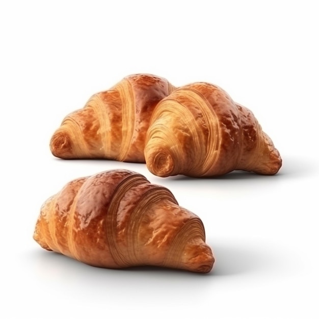A croissant with the word croissant on it