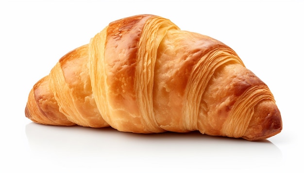 Croissant zijaanzicht geïsoleerd op wit