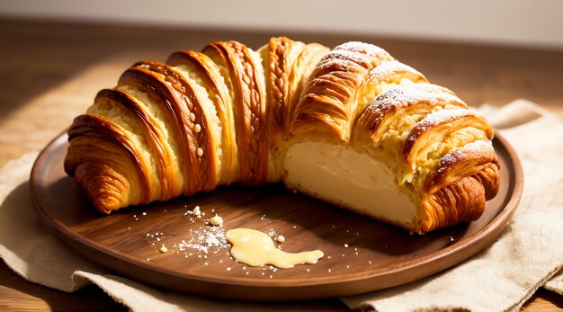 croissantbrood op een tafel