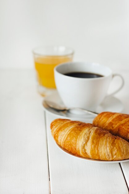 croissants  breakfast concept