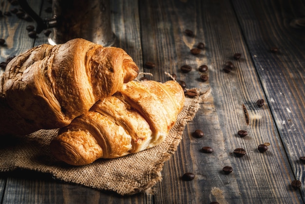 Croissants and coffee pot