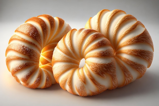 Croissants op witte achtergrond