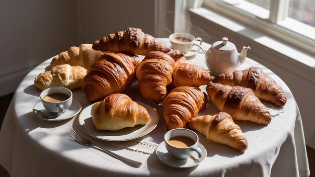 Croissants on the table