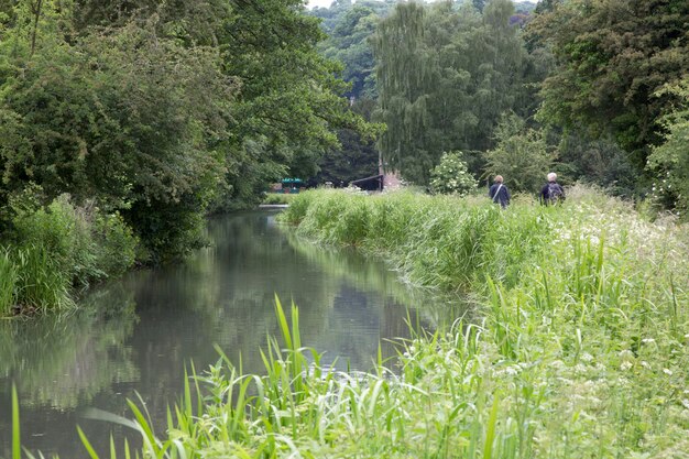 Foto cromford canal nel derbyshire england regno unito