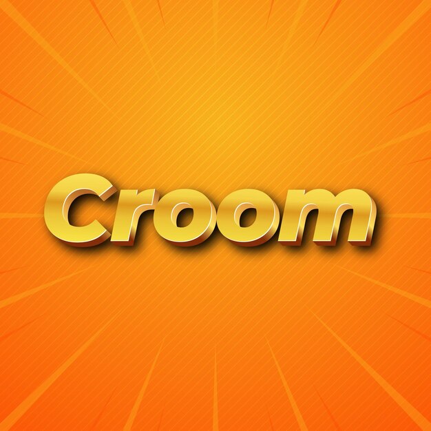 Croom text effect gold jpg attractive background card photo confetti