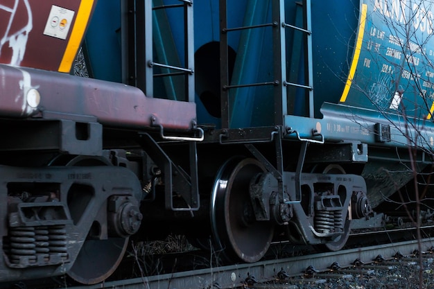 Cropped image of freight train