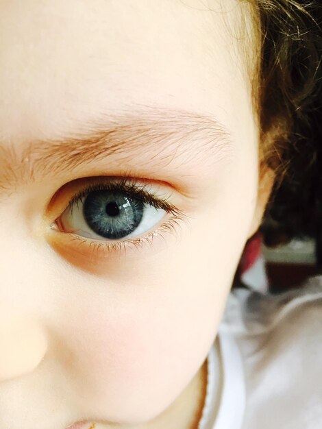 Photo cropped image of girl eye