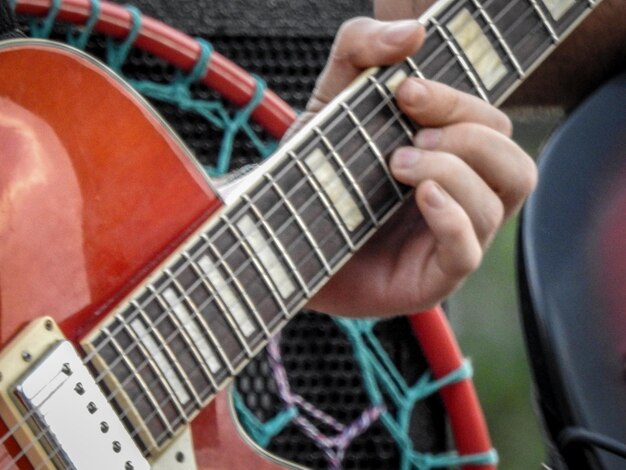 Cropped image of guitar