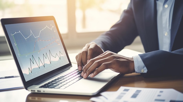 Cropped photo of businessman analyzing business dial