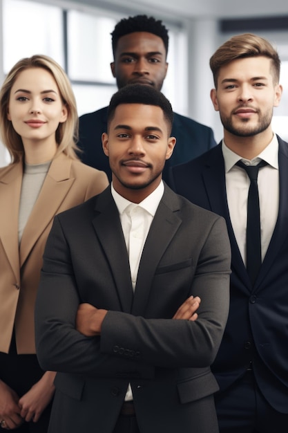 Photo cropped shot of a diverse team of businesspeople in the office