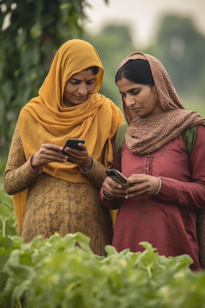 Premium Ai Image Cropped Shot Of Female Farmers Using A Mobile Phone