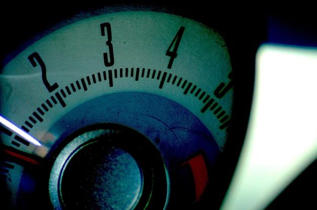 Photo cropped shot of speedometer