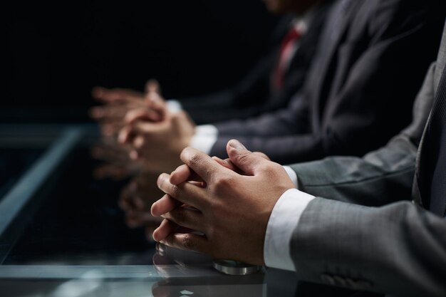 Cropped shot of unrecognizable people male hands of business pe