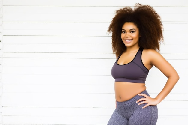 Cropped shot of a young woman looking at her tummy created with generative ai