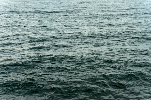 Обрезанный вид на небольшие морские волны в океане темно-синего цвета
