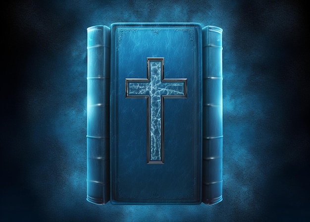 cross on a blue background