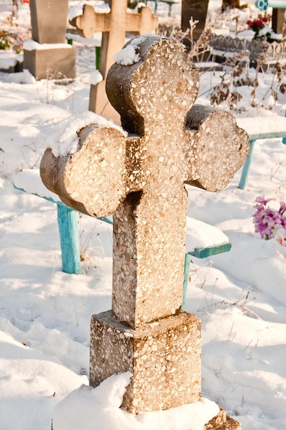 Cross on a cemetery