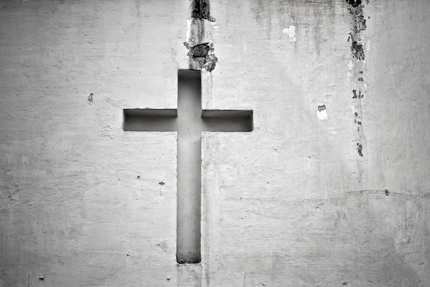 cross figure religion wall