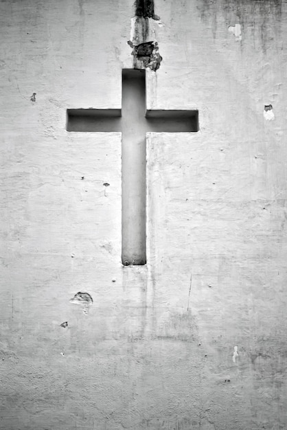 cross figure religion wall
