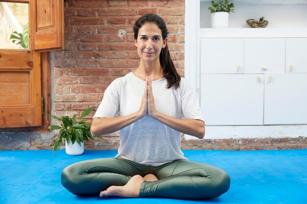 Lotus position stock image. Image of meditation, namaste - 169882811