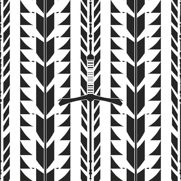 a cross in the middle of a black and white pattern