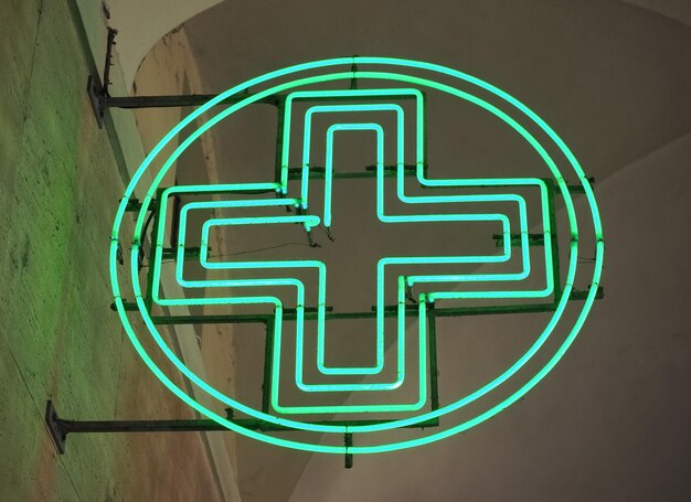 Photo cross pharmacy sign