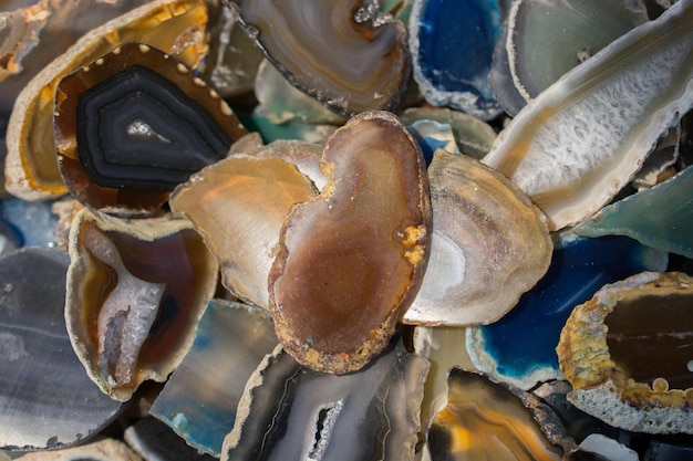 a cross section of the agate stone