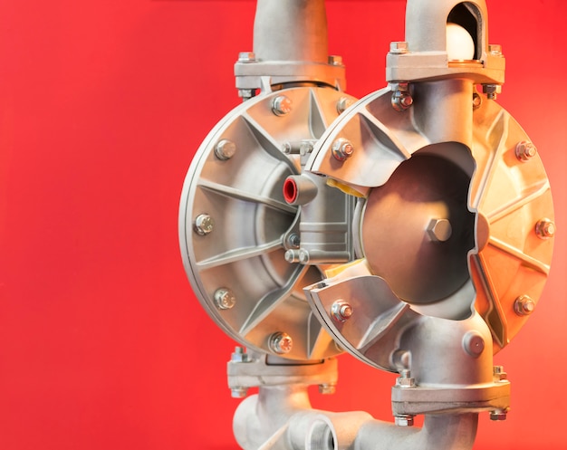 Cross section of diaphragm pump  