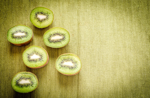 Photo cross section kiwifruits