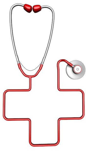 Photo cross-shaped stethoscope