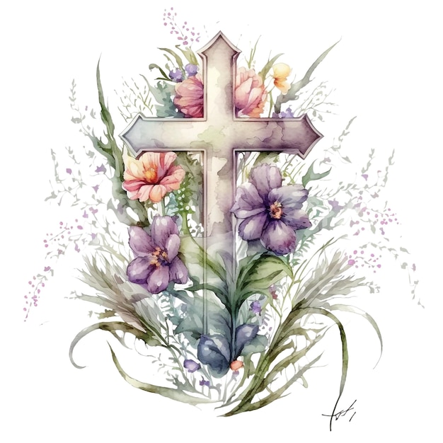 Cross watercolor 8