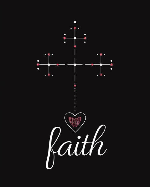 Photo a cross with the word faith on it