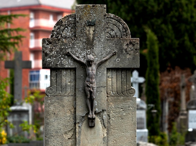 A cross with the word jesus on it