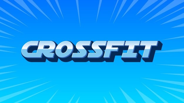 Фото crossfit 3d синий текст