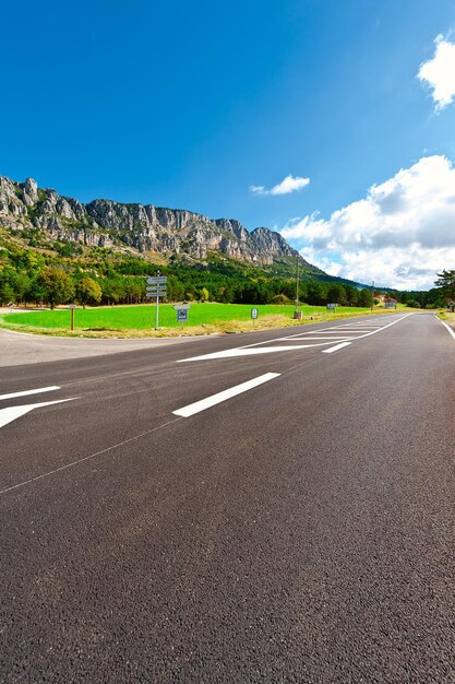 Crossroads in the french alps