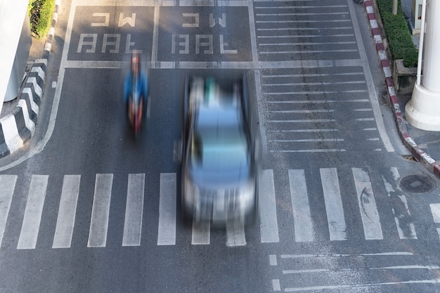 Crosswalk and car