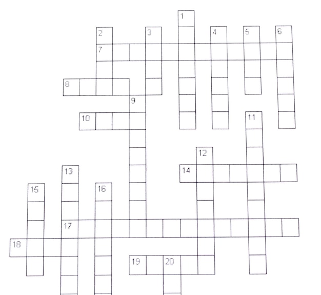 Crossword puzzle closeup