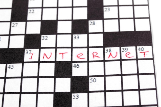 Premium Photo Crossword puzzle closeup Premium Photo Crossword puzzle closeup