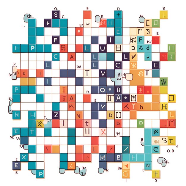 Photo crossword puzzle game illustration crossword puzzle game