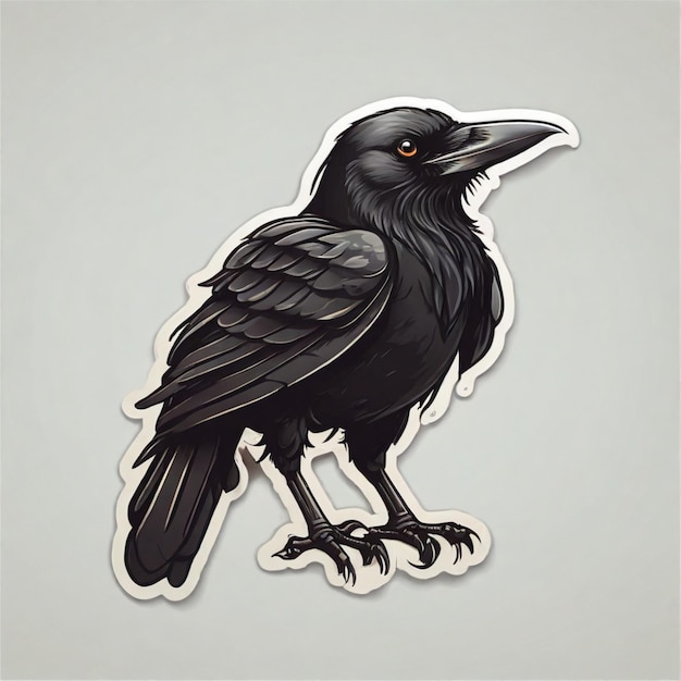 Photo crow cartoon vector background