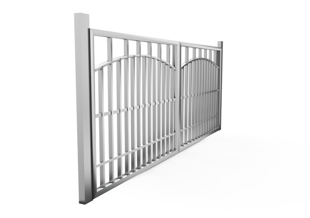 Crowd Barrier isolated on white. 3D illustration