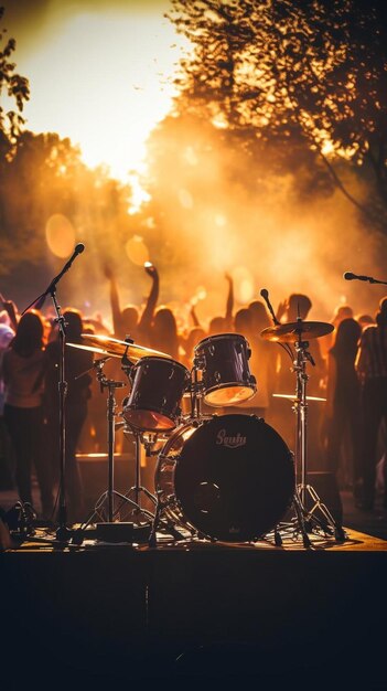 Foto la folla al concerto