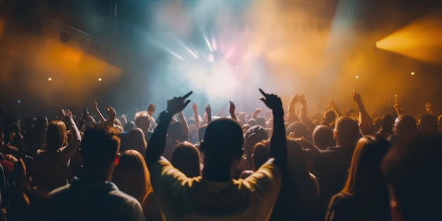 Excited fans at a music concert