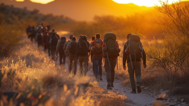 Foto folla di immigrati clandestini in texas