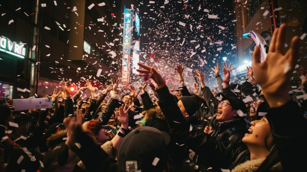 사진 도쿄 의 군중 들 은 크리스마스 와 새해 를 축하 한다